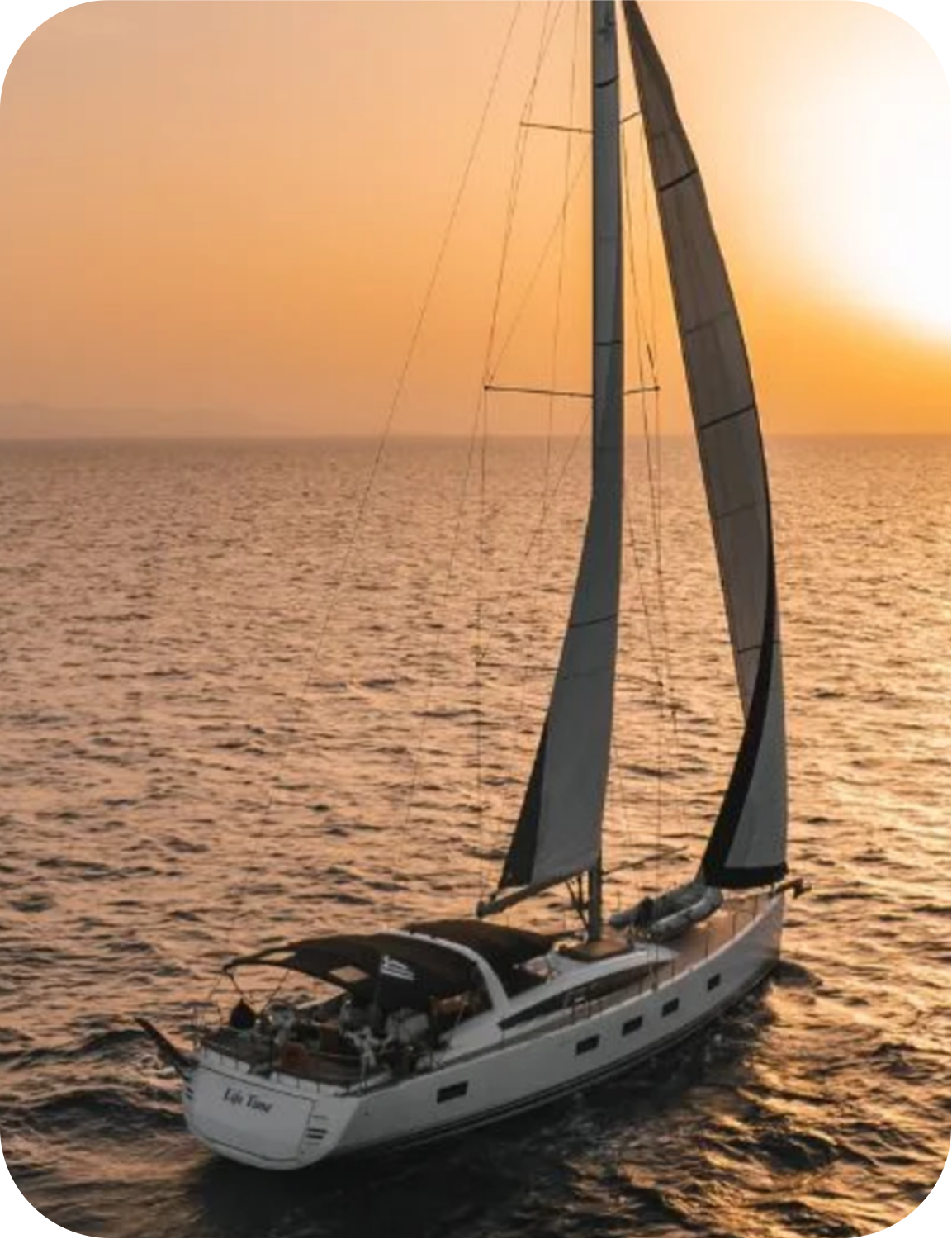 Sailing boat, sailing yacht, sail greek islands